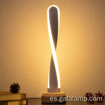 Lámpara de luz nocturna de madera maciza inteligente con energía USB